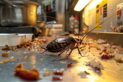 Comment les cafards peuvent-ils contaminer les denrées alimentaires?